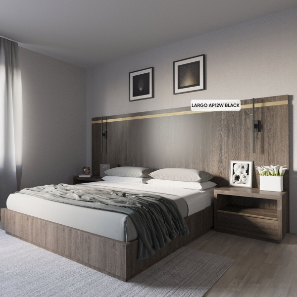 Подсветка для зеркал Crystal Lux Largo AP12W Black