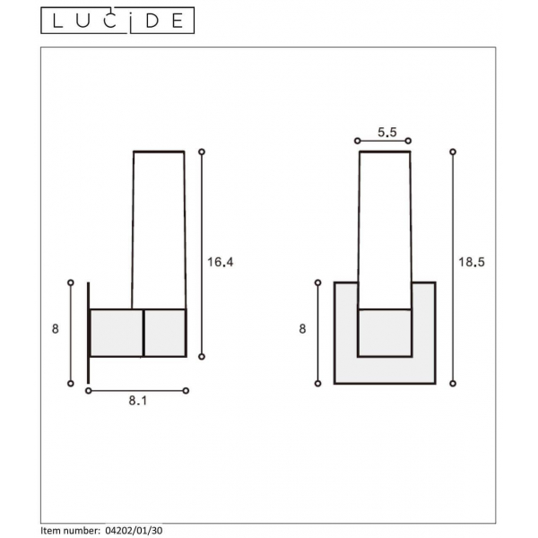 Подсветка для зеркал Lucide Jesse 04202/01/30 Подсветка для зеркал Lucide Jesse 04202/01/30