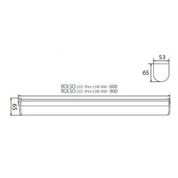 Светильник для зеркал в ванную с выключателем Kanlux ROLSO LED IP44 15W-NW 26700