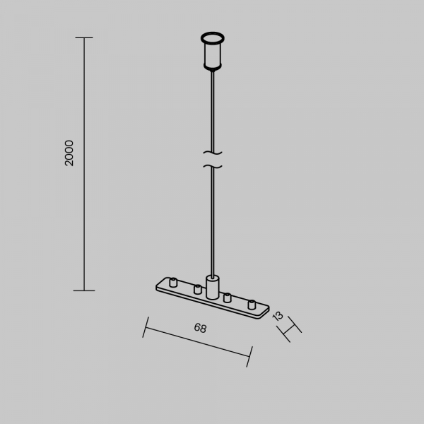Тросовый подвес Maytoni Technical Accessories for tracks Exility TRAM034SW-2S Тросовый подвес Maytoni Technical Accessories for tracks Exility TRAM034SW-2S