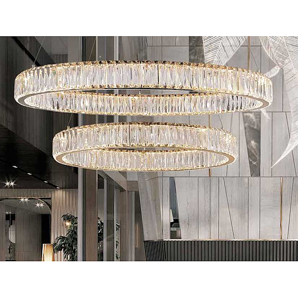 Вертикальная композиция Newport 8240 из двух колец золото №13 S8240_031G