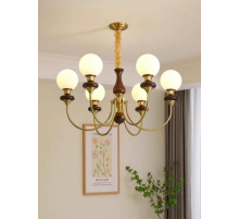 Люстра подвесная Alfa Light F3824-05 BK+GD E27*6