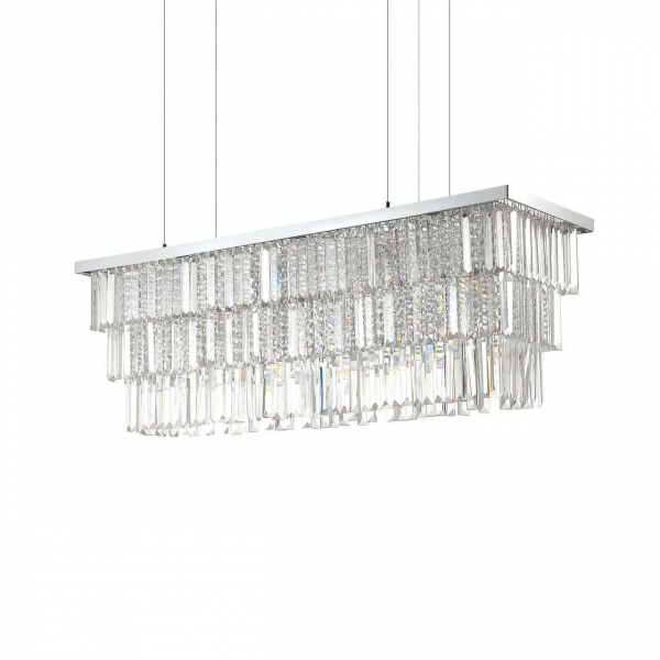Подвесная люстра Ideal Lux Martinez SP8 Cromo 166360 Подвесная люстра Ideal Lux Martinez SP8 Cromo 166360