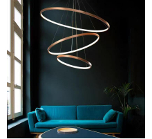 Люстра подвесная Alfa Light F0424-12 400+600+800mm rose gold