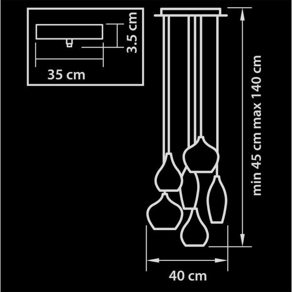 Подвесная люстра Lightstar Pentola 803060 Подвесная люстра Lightstar Pentola 803060
