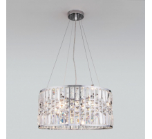 Подвесная люстра Eurosvet Lory 10125/5 хром/прозрачный хрусталь Strotskis Smart