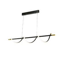 Подвесная светодиодная люстра Gerhort G51249/1BK+GD