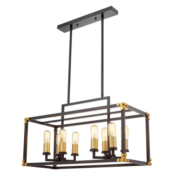 Подвесная люстра Lumina Deco Waldorf LDP 1140-8 BK+MD Подвесная люстра Lumina Deco Waldorf LDP 1140-8 BK+MD