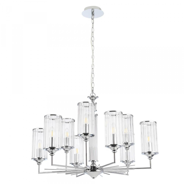 Подвесная люстра Crystal Lux Gloria SP9 Chrome Подвесная люстра Crystal Lux Gloria SP9 Chrome