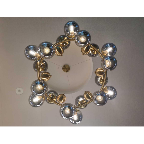 Люстра подвесная Alfa Light F2024-02 E27*8 Античная бронза