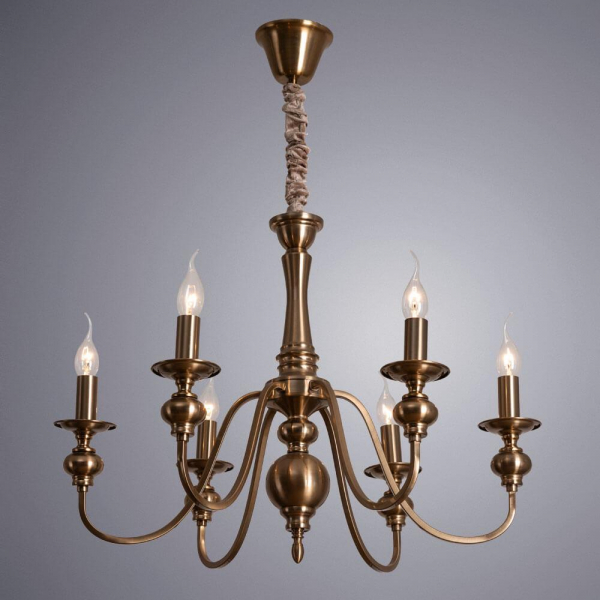 Подвесная люстра Arte Lamp Passoni A6097LM-6PB Подвесная люстра Arte Lamp Passoni A6097LM-6PB