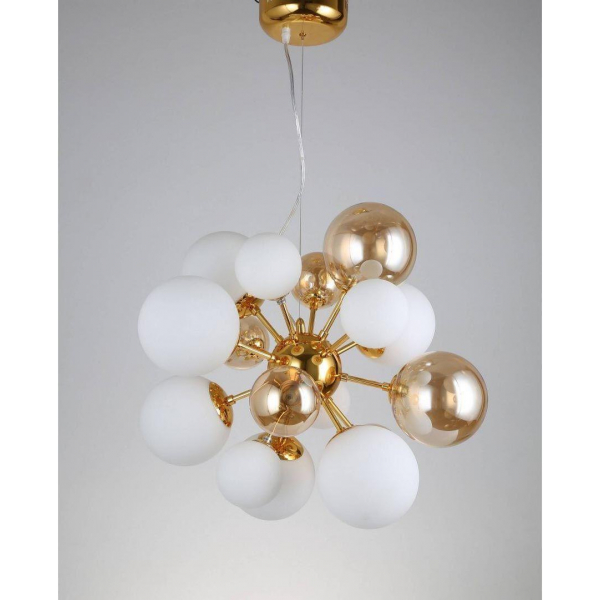 Подвесная люстра Lumina Deco Galaksida LDP 8565-10/16 GD+TEA Подвесная люстра Lumina Deco Galaksida LDP 8565-10/16 GD+TEA