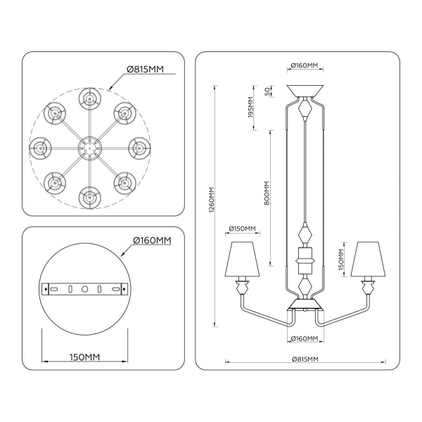 Люстра Ambrella Light HIGH LIGHT LH75403
