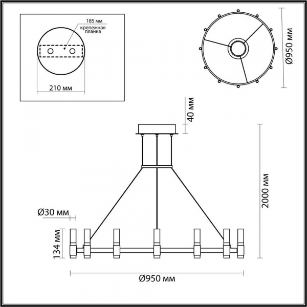 Подвесная светодиодная люстра Odeon Light Candel 5009/48L