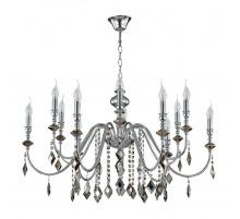 Подвесная люстра Crystal Lux MERCEDES SP6+6 CHROME/SMOKE