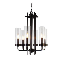 Подвесная люстра Elvan LU-61001/6-E14-Bk