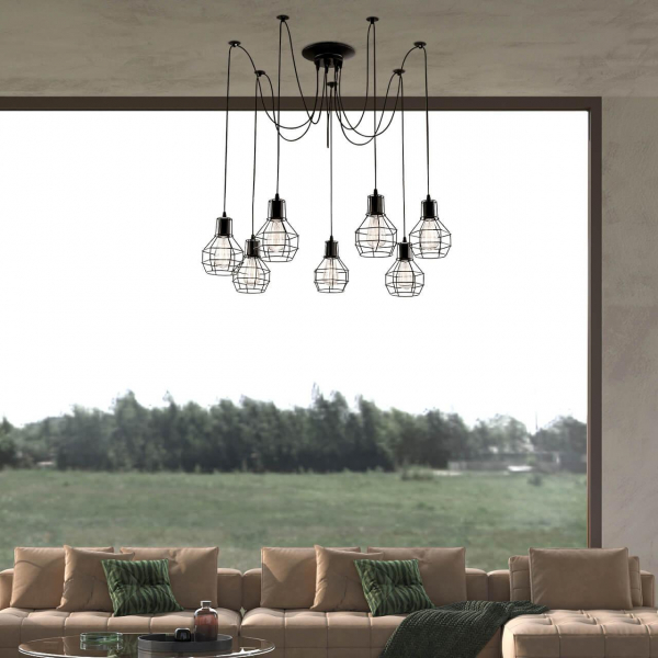 Подвесная люстра Arte Lamp A1109SP-7BK Подвесная люстра Arte Lamp A1109SP-7BK