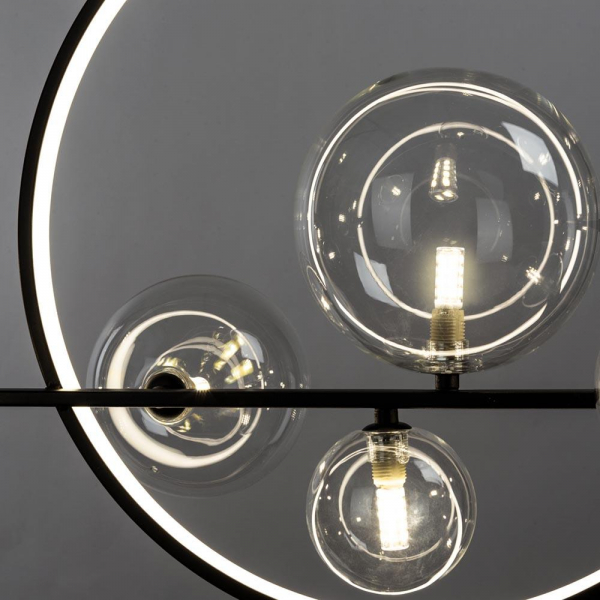 Подвесная светодиодная люстра Arte Lamp Saturn A7790SP-75BK Подвесная светодиодная люстра Arte Lamp Saturn A7790SP-75BK
