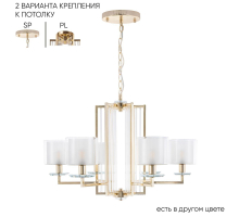 Подвесная люстра Crystal Lux Nicolas SP-PL6 Gold/White