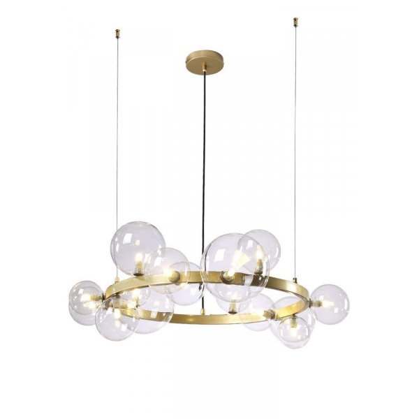 Подвесная люстра Crystal Lux Agata SP15 V2 Gold/Transparente Подвесная люстра Crystal Lux Agata SP15 V2 Gold/Transparente