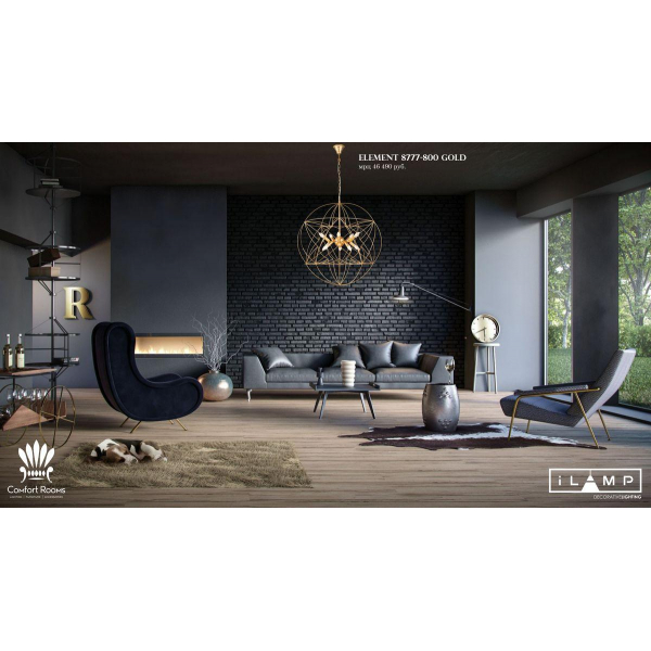 Подвесная люстра iLamp Element 8777-800 Gold Подвесная люстра iLamp Element 8777-800 Gold
