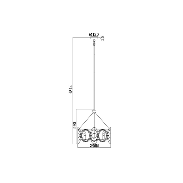 Подвесная люстра Vele Luce Stradivario VL4104P05 Подвесная люстра Vele Luce Stradivario VL4104P05