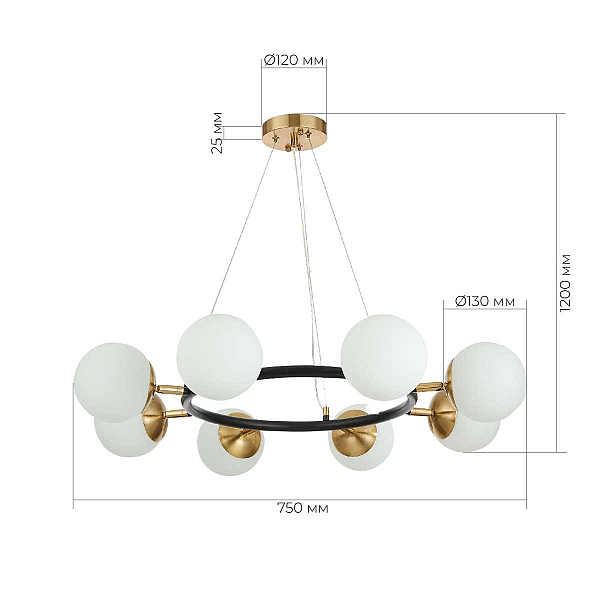 Подвесная люстра Evoluce FORLI SLE220403-08