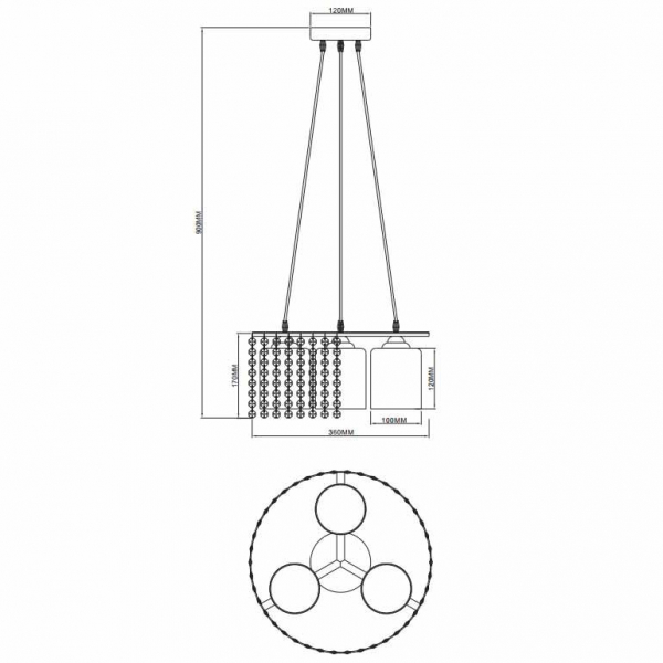 Подвесная люстра Rivoli Rosco 3041-203 Б0044355 Подвесная люстра Rivoli Rosco 3041-203 Б0044355