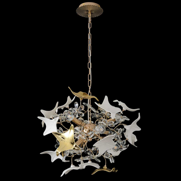 Подвесная люстра Crystal Lux LETISIA SP9 GOLD Подвесная люстра Crystal Lux LETISIA SP9 GOLD