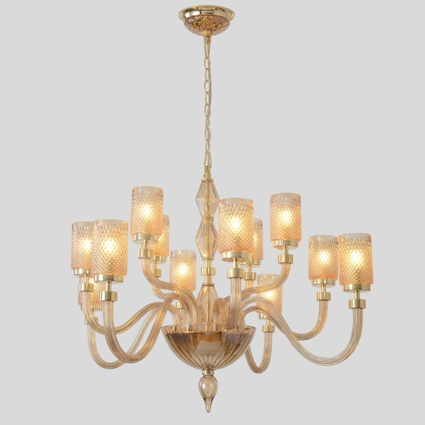Подвесная люстра Crystal Lux SILVESTRO SP12 AMBER Подвесная люстра Crystal Lux SILVESTRO SP12 AMBER