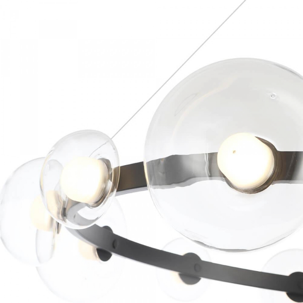 Подвесная светодная люстра Crystal Lux Bosque SP12 Black/Transparent Подвесная светодная люстра Crystal Lux Bosque SP12 Black/Transparent