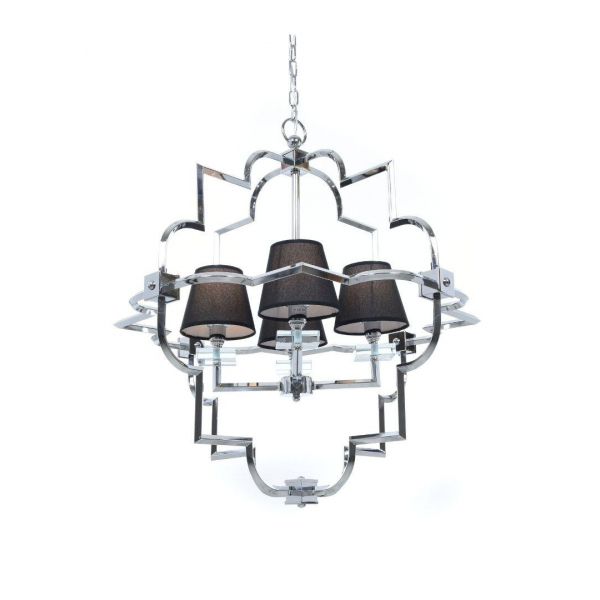 Подвесная люстра Lumina Deco Baltimore LDP 8020-4 CHR+BK Подвесная люстра Lumina Deco Baltimore LDP 8020-4 CHR+BK