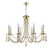 Подвесная люстра Crystal Lux Victoria SP8 Gold/Amber