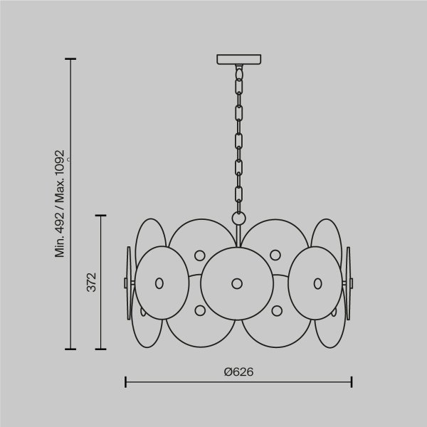 Подвесная люстра Maytoni Aster MOD007PL-08G