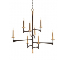 Люстра подвесная Alfa Light F1124-04 D750*H810 BK+COPEER