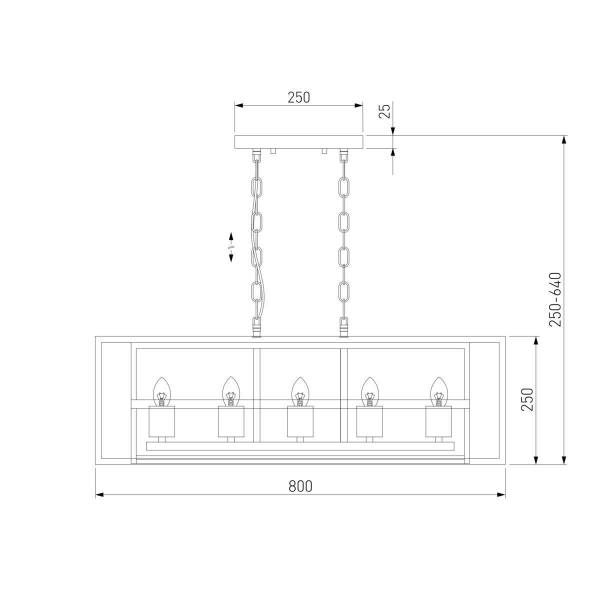 Подвесная люстра Eurosvet Crate 70122/5 черный Подвесная люстра Eurosvet Crate 70122/5 черный