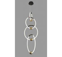 Люстра подвесная Alfa Light F4324-11 D30+D40+D50+D60 black+bronze