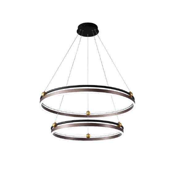 Подвесная люстра Crystal Lux FERNANDO SP123W LED D600+800 COFFEE/BLACK Подвесная люстра Crystal Lux FERNANDO SP123W LED D600+800 COFFEE/BLACK