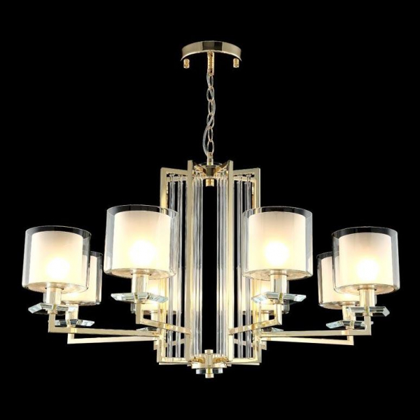 Подвесная люстра Crystal Lux Nicolas SP-PL8 Gold/White Подвесная люстра Crystal Lux Nicolas SP-PL8 Gold/White
