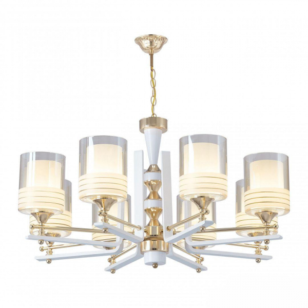 Подвесная люстра Arte Milano Florentia-6087 306087/8 Wh/Gd Подвесная люстра Arte Milano Florentia-6087 306087/8 Wh/Gd