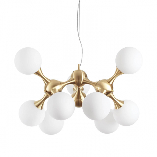 Подвесная люстра Ideal Lux Nodi SP9 Ottone Satinato 241036 Подвесная люстра Ideal Lux Nodi SP9 Ottone Satinato 241036