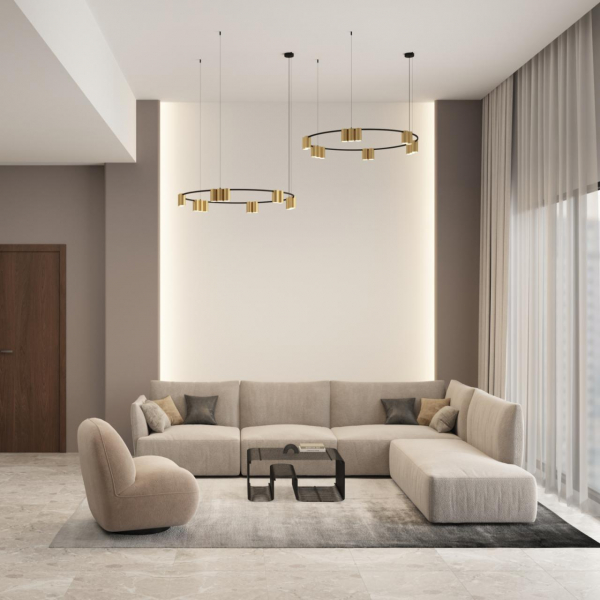 Подвесная люстра Denkirs Orbit DK4067-BK+SG Подвесная люстра Denkirs Orbit DK4067-BK+SG