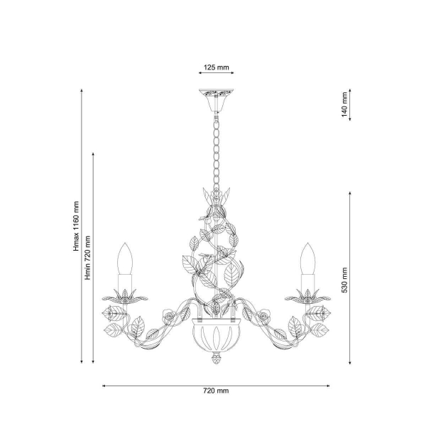 Подвесная люстра Lucia Tucci Fiori Di Rose 185.8 Подвесная люстра Lucia Tucci Fiori Di Rose 185.8