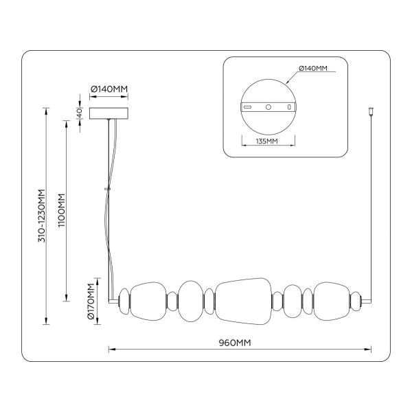 Люстра Ambrella Light HIGH LIGHT LH53176