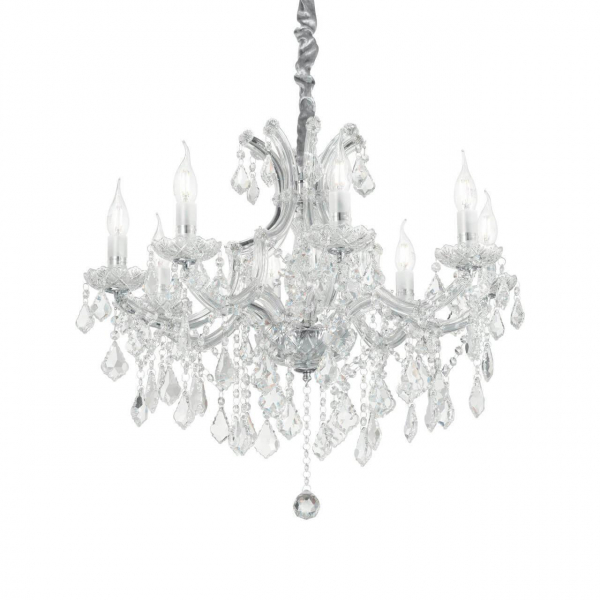 Подвесная люстра Ideal Lux Napoleon SP8 Cromo 167244 Подвесная люстра Ideal Lux Napoleon SP8 Cromo 167244