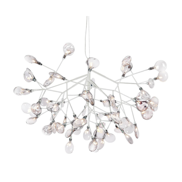 Подвесная светодиодная люстра Crystal Lux Evita SP63 White/Transparent