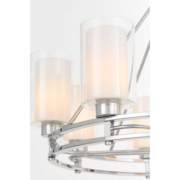 Подвесная люстра Lumina Deco Marietta LDP 8025-6 CHR+WT Подвесная люстра Lumina Deco Marietta LDP 8025-6 CHR+WT