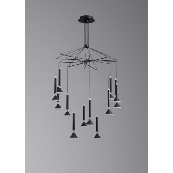 Люстра подвесная Alfa Light F3024-45 BLACK