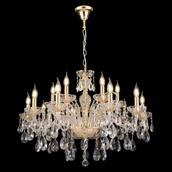 Подвесная люстра Crystal Lux MONICA SP10+5 GOLD Подвесная люстра Crystal Lux MONICA SP10+5 GOLD
