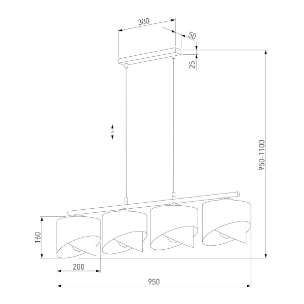 Подвесная люстра TK Lighting 4822 Grant White Подвесная люстра TK Lighting 4822 Grant White
